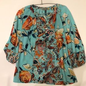Bohemian 3/4 sleeve blouse